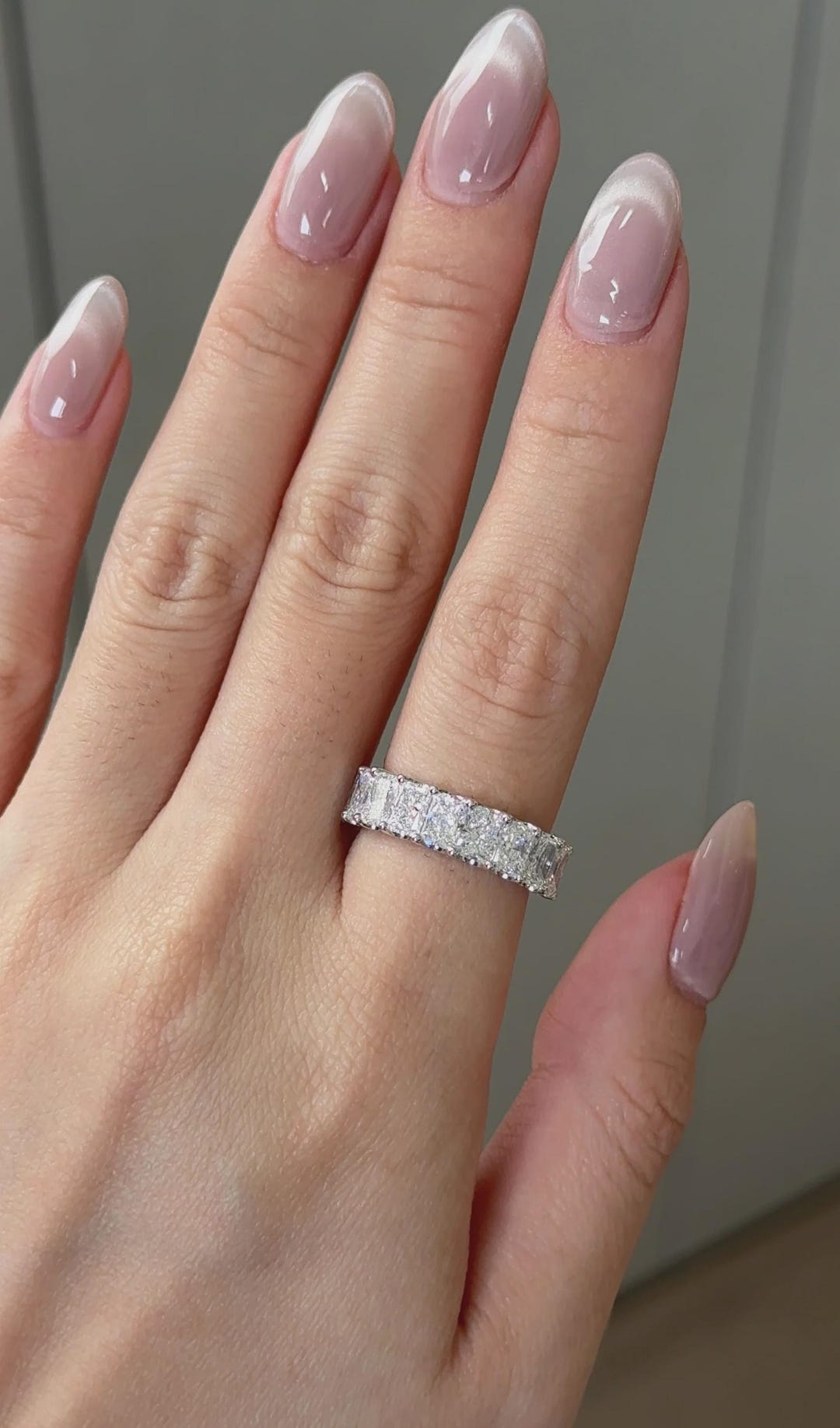 2.70 CT Radiant Cut Lab Grown Diamond Wedding Band : Eternity Band, 14K ...