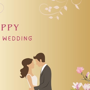 wedding card| wedding congratulations| bride & groom| luxury| Floral Wedding Card| Digital Wedding Card| Romantic Wedding Card|