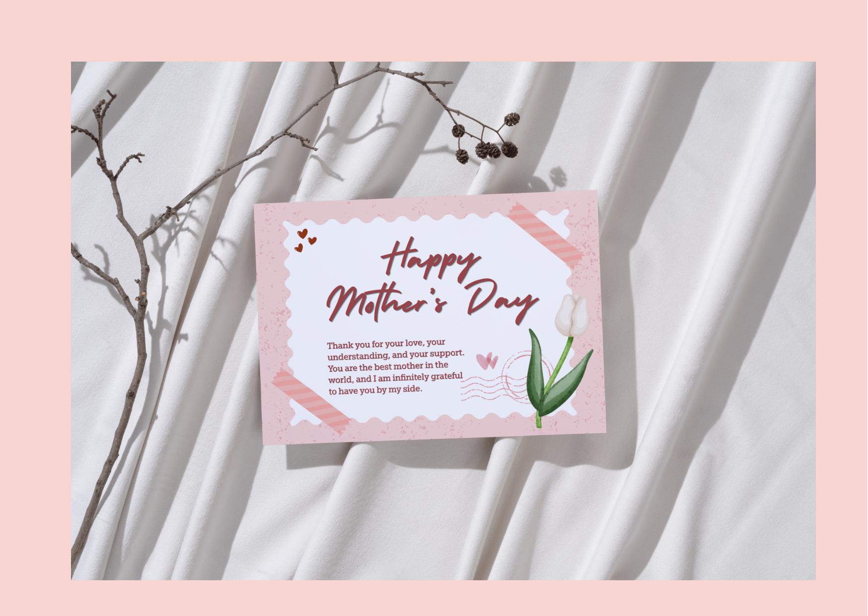 Editable Mother’s Day Card Canva Template, Photo Card for Mom ...