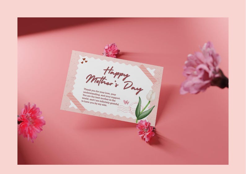 Editable Mother’s Day Card Canva Template, Photo Card for Mom ...