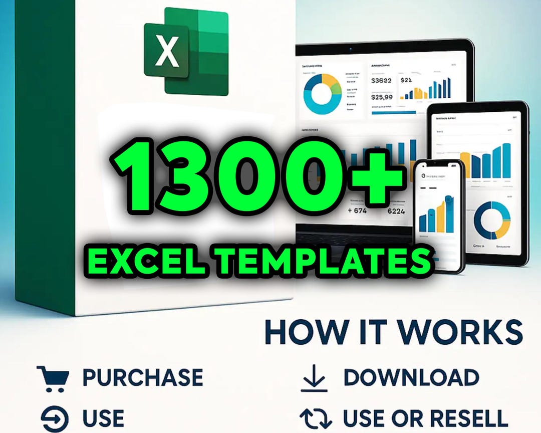 1300+ Excel Templates Bundle Business, Finance, Budget, Dashboards