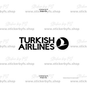 Hochwertiger Turkish Airlines 2.0 Sticker – hochwertiger Aufkleber -THY - TÜRK - Türkiye