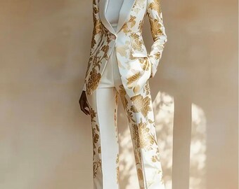 Golden Aura Power Suit – Regal Brocade Edition - Etsy Israel