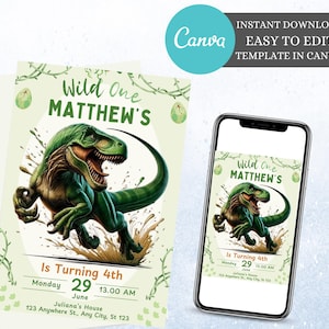 Editable Dragon Birthday Party Invitation (Digital Download)