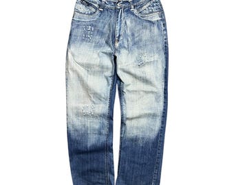 Y2K Vintage Akademiks Faded  Baggy Jeans - 35”