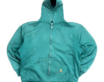 Sudadera con capucha y cremallera con forro térmico Carhartt vintage - XL