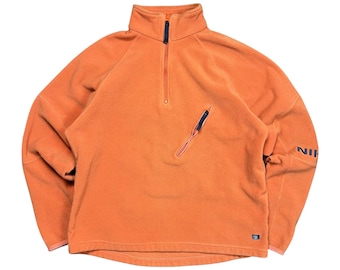 Vintage Nike Spell-out Fleece Pullover Sweater - M