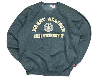 Vintage 1980s Mount Allison University Collegiate Crewneck - L
