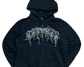 Revenge Rose Cross zwarte grafische hoodie - L