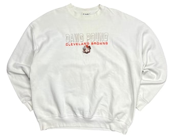 Sudadera vintage Cleveland Brown Dawg Pound NFL con cuello redondo - XXL