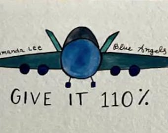 Amanda Lee Blue Angels "Give it 110%" Sticker