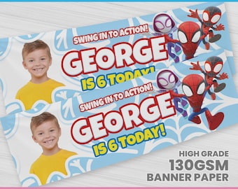 Personalised Spiderman Birthday Banner: Custom Party Decoration