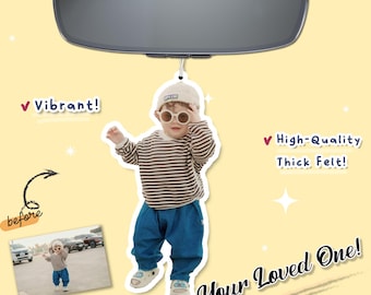 Custom Photo Car Air Freshener for Dad, Personalized Picture Car Charm, Father’s Day Gift for Husband
