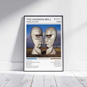 Pink Floyd Poster Print | The Division Bell Album Poster | Music Poster | Album Cover Poster | Wall Decor | Music Gift| Room Decor
