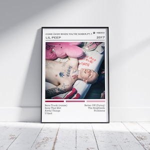 Lil Peep Poster Print | Come Over When You&#39;re Sober,Pt.1 Poster | Music Poster |Album Cover Poster |Wall Decor |Music Gift