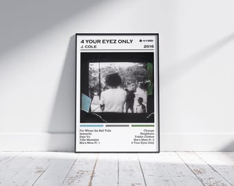 Poster di J. Cole / Poster dell'album 4 Your Eyez Only / Poster musicale / Poster della copertina dell'album / Decorazione murale / Regalo musicale / Decorazione per la stanza