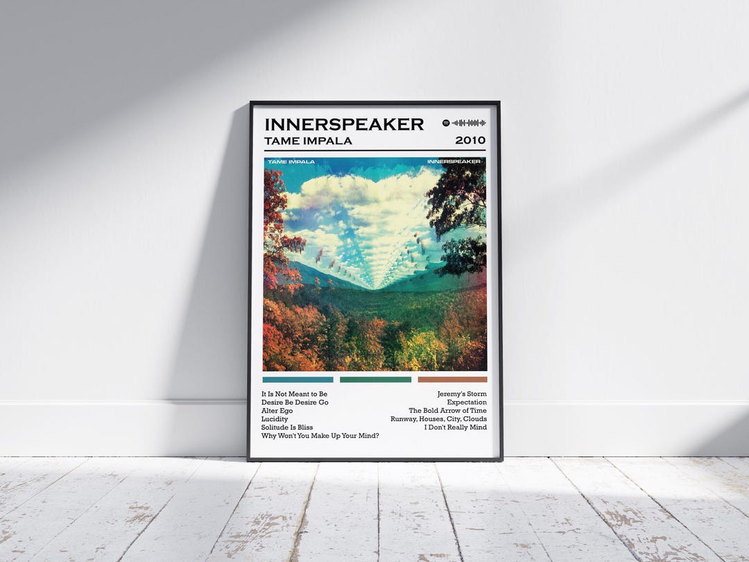 Tame Impala Poster Print | Innerspeaker Album Poster | Music Poster ...