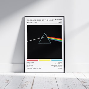 Pink Floyd Poster Print | The Dark Side Of The Moon Album Poster | Music Poster | Album Cover Poster | Wall Decor | Music Gift| Room Decor