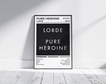 Lorde Pure Heroine Album Poster | Music Wall Decor