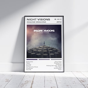Imagine Dragons Poster Print | Night Visions Album Poster | Music Poster | Album Cover Poster | Wall Decor | Music Gift | Room Decor