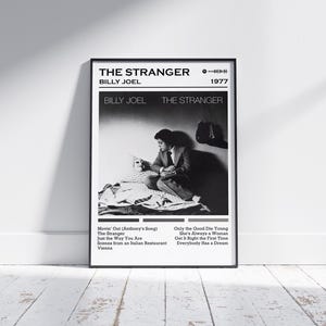 Poster di Billy Joel / Poster dell&#39;album The Stranger / Poster musicale / Poster della copertina dell&#39;album / Decorazione murale / Regalo musicale / Decorazione per la stanza