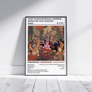 Affiche Apportez-moi l&#39;horizon |  Poster Human : Survival Horror Album Poster | Affiche de musique | Poster de la pochette de l&#39;album | Décoration murale | Cadeau musique