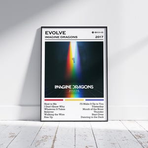 Imagine Dragons Poster Print | Evolve Album Poster | Music Poster | Album Cover Poster | Wall Decor | Music Gift | Room Decor