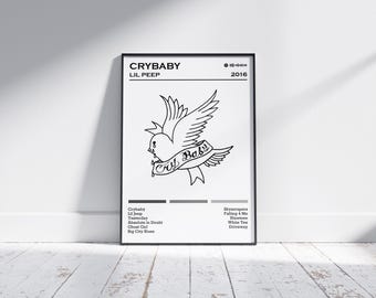 Poster di Lil Peep / Poster di Crybaby / Poster musicale / Poster con copertina dell'album / Decorazione murale / Regalo musicale