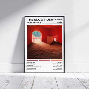 Tame Impala Poster Print  | The Slow Rush Album Poster | Music Poster | Album Cover Poster | Wall Decor | Music Gift| Room Decor