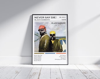 Black Sabbath Poster | Sag niemals Stirb! Poster | Musik Poster | Album Cover Poster | Wanddekoration | Musik Geschenk | Raumdekor