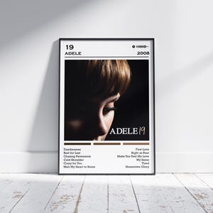 Adele Poster Print | 19 Album Poster | Music Poster | Album Cover Poster | Wall Decor | Music Gift | Room Decor