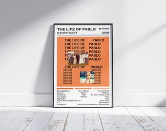Kanye West Poster Print | The Life of Pablo Poster | Music Poster | Album Cover Poster | Wall Decor | Music Gift | Room Decor