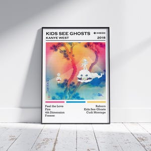 Kanye West Poster Print | Kids See Ghosts Poster | Music Poster | Album Cover Poster | Wall Decor | Music Gift | Room Decor