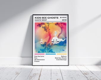 Kanye West Poster Print | Kids See Ghosts Poster | Music Poster | Album Cover Poster | Wall Decor | Music Gift | Room Decor