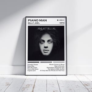 Billy Joel Poster Print | Piano Man Album Poster | Music Poster | Album Cover Poster | Wall Decor | Music Gift | Room Decor