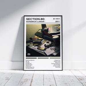 Kendrick Lamar Poster Print | Section.80 Album Poster | Music Poster | Album Cover Poster | Wall Decor | Music Gift | Room Decor