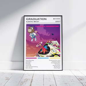 Kanye West Poster Print | Graduation Album Poster | Music Poster | Album Cover Poster | Wall Decor | Music Gift | Room Decor
