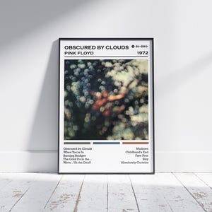 Pink Floyd Poster Print | Obscured by Clouds Album Poster | Music Poster | Album Cover Poster | Wall Decor | Music Gift| Room Decor