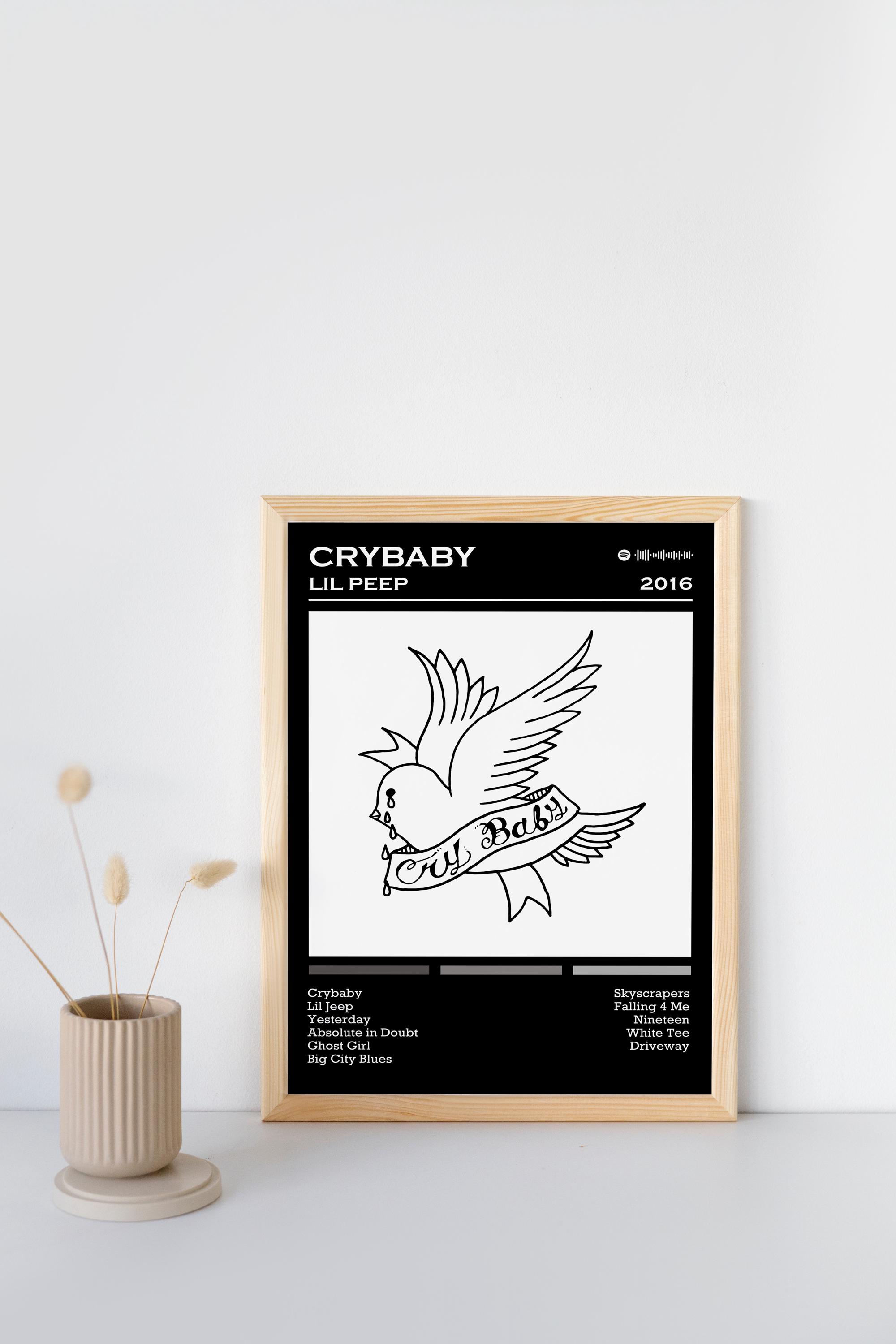 Lil Peep Poster Print | Crybaby Poster | Music Poster |album Cover ...