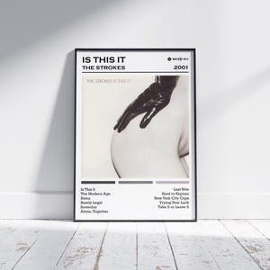 The Strokes Poster Print | Is This It Album Poster | Music Poster | Album Cover Poster | Wall Decor | Music Gift | Room Decor