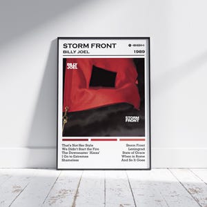 Billy Joel Poster Print | Storm Front Album Poster | Music Poster | Album Cover Poster | Wall Decor | Music Gift | Room Decor