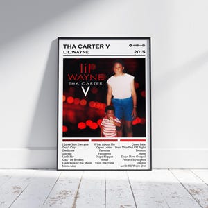Lil Wayne Print | Tha Carter V Album Poster | Music Poster | Album Cover Poster | Wall Decor | Music Gift | Room Decor