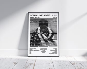 Asap Rocky Poster Print | Long Live Asap Album Poster | Music Poster | Album Cover Poster | Wall Decor | Music Gift | Room Decor