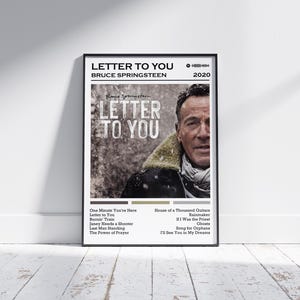 Bruce Springsteen Poster Print | Letter To You Album Poster | Music Poster | Album Cover Poster | Wall Decor | Music Gift | Room Decor