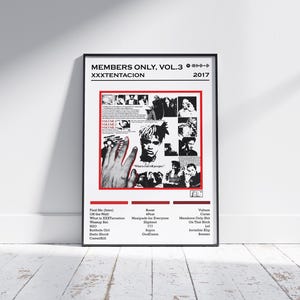 XXXTENTACION 'members Only Vol 3' Album Poster: Matte Finish Art