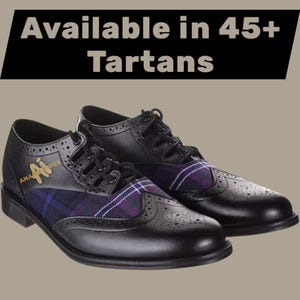 Schottische Herren Ghillie Brogues Tartan Kilt Schuhe - Herren Leder Kilt Schuhe - Kleid Kilt Schuhe - Tartan Kilt Schuhe - Erhältlich in 50+ Tartan