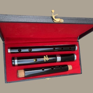 Handcrafted Irish 4 Parts Flute Rosewood 4 Parts Black Flute With Free Flute Case