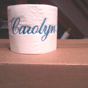 Embroidered Personalized Toilet Paper with Name or Monogram