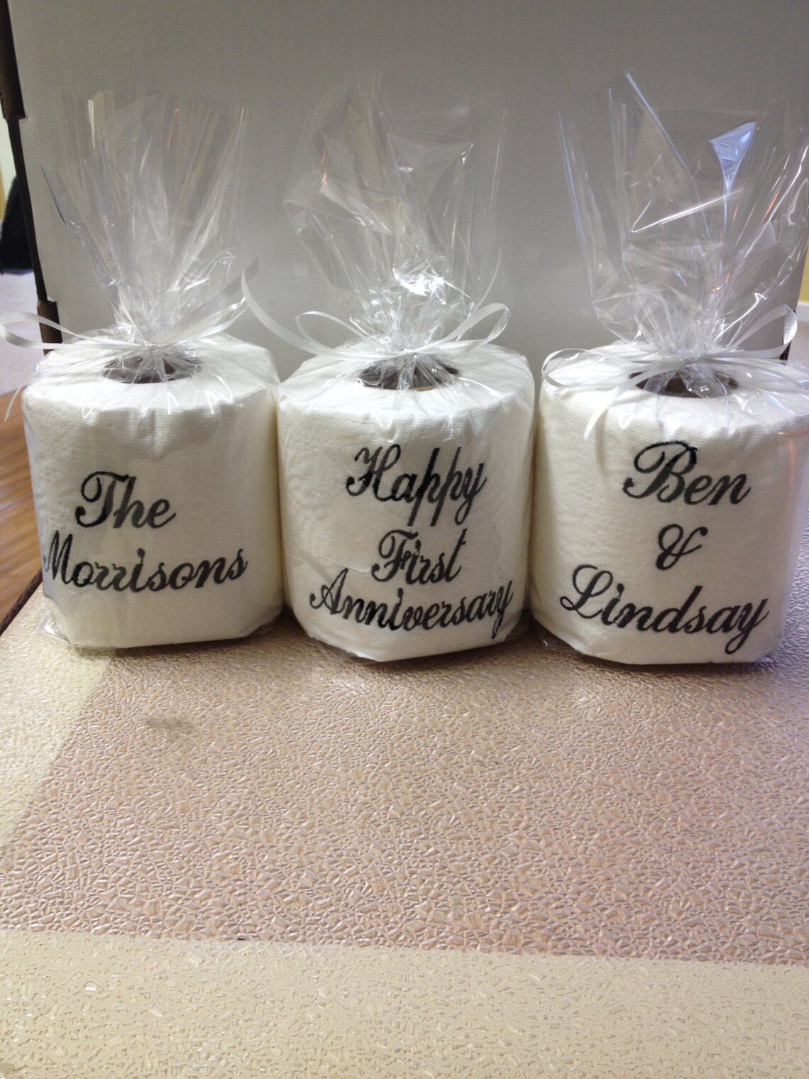 Personalized Embroidered 3pc Toilet Paper for Wedding Hostess - Etsy