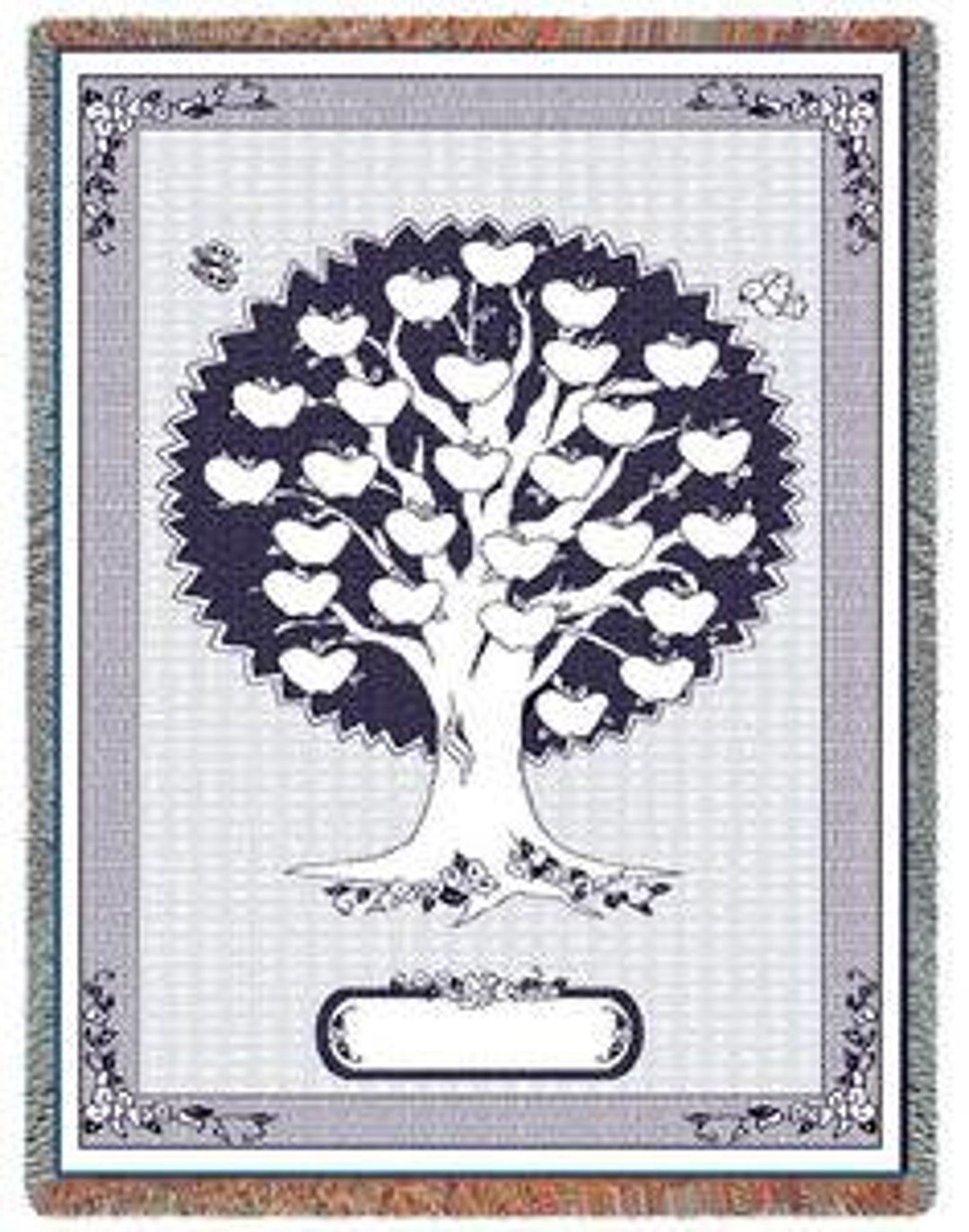 Monogramed Tree Monogrammed Family Tree With Names for Families, Reunions, Wedding ...